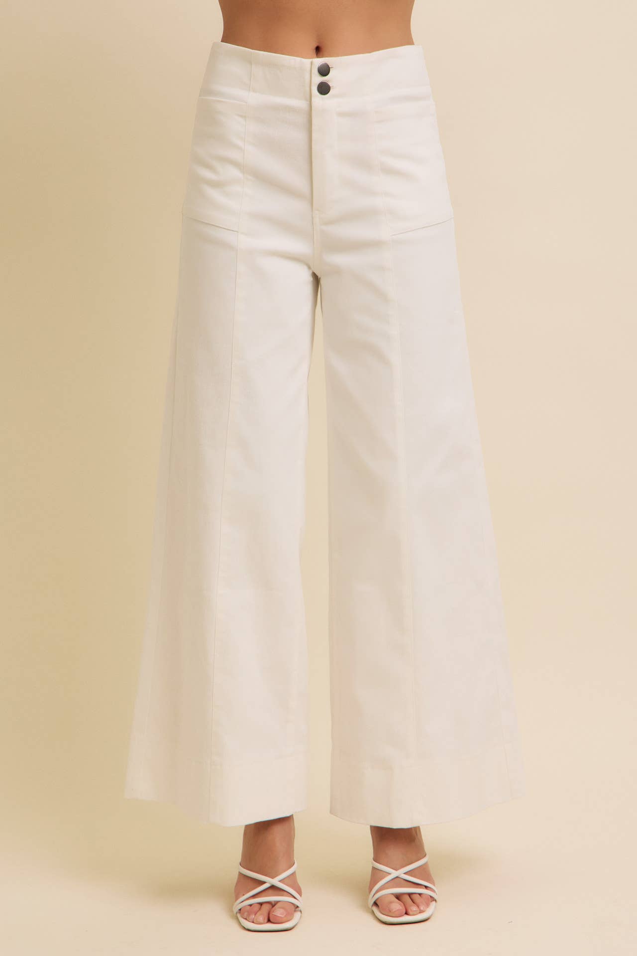 Wide Leg Twill Pants