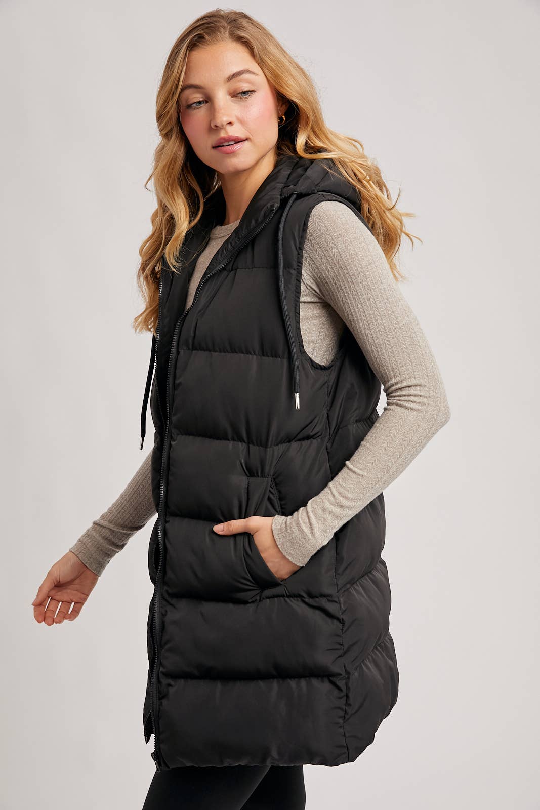 Longline Puffer Vest