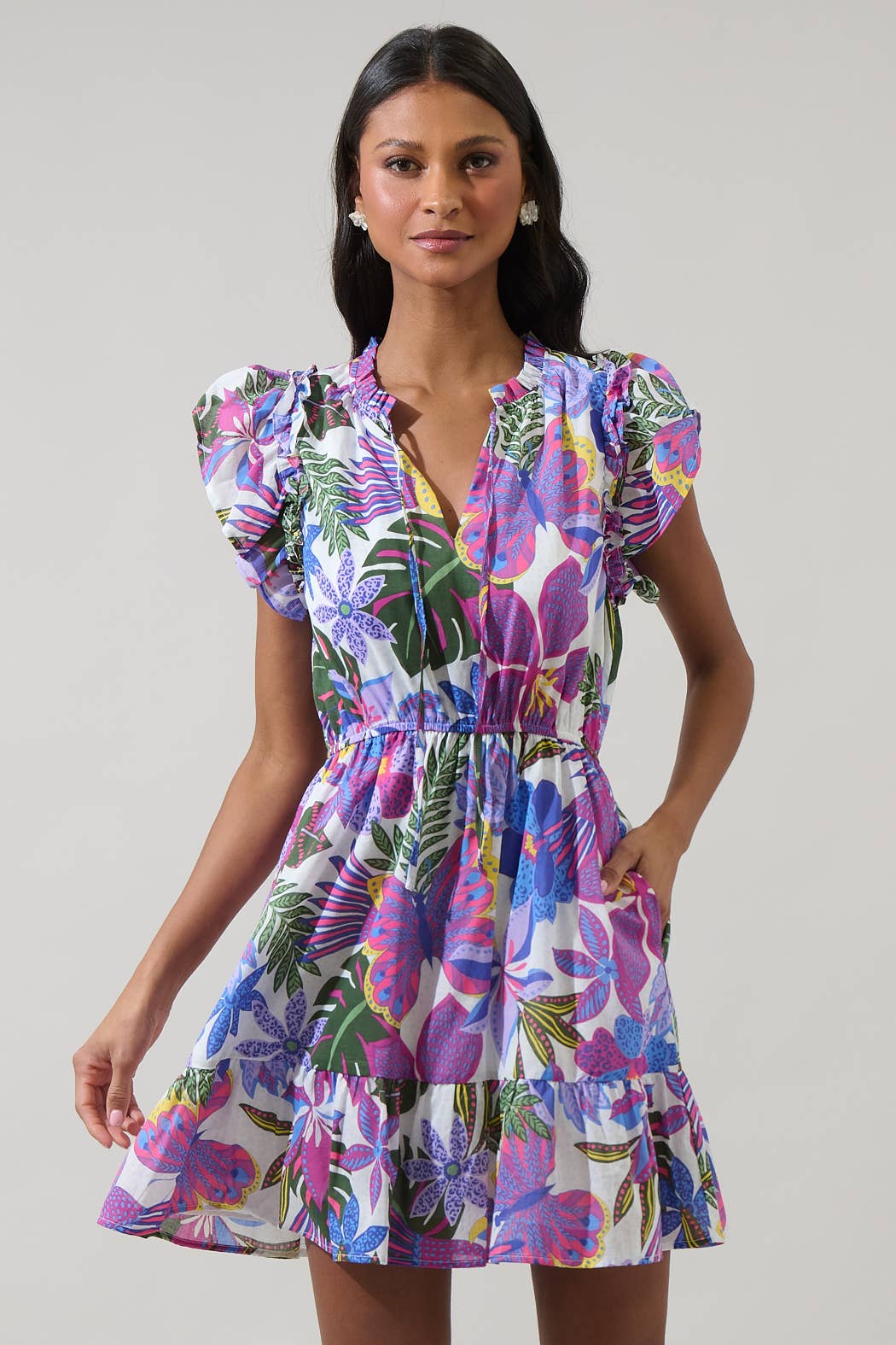 Evren Tropics Sardy Mini Dress