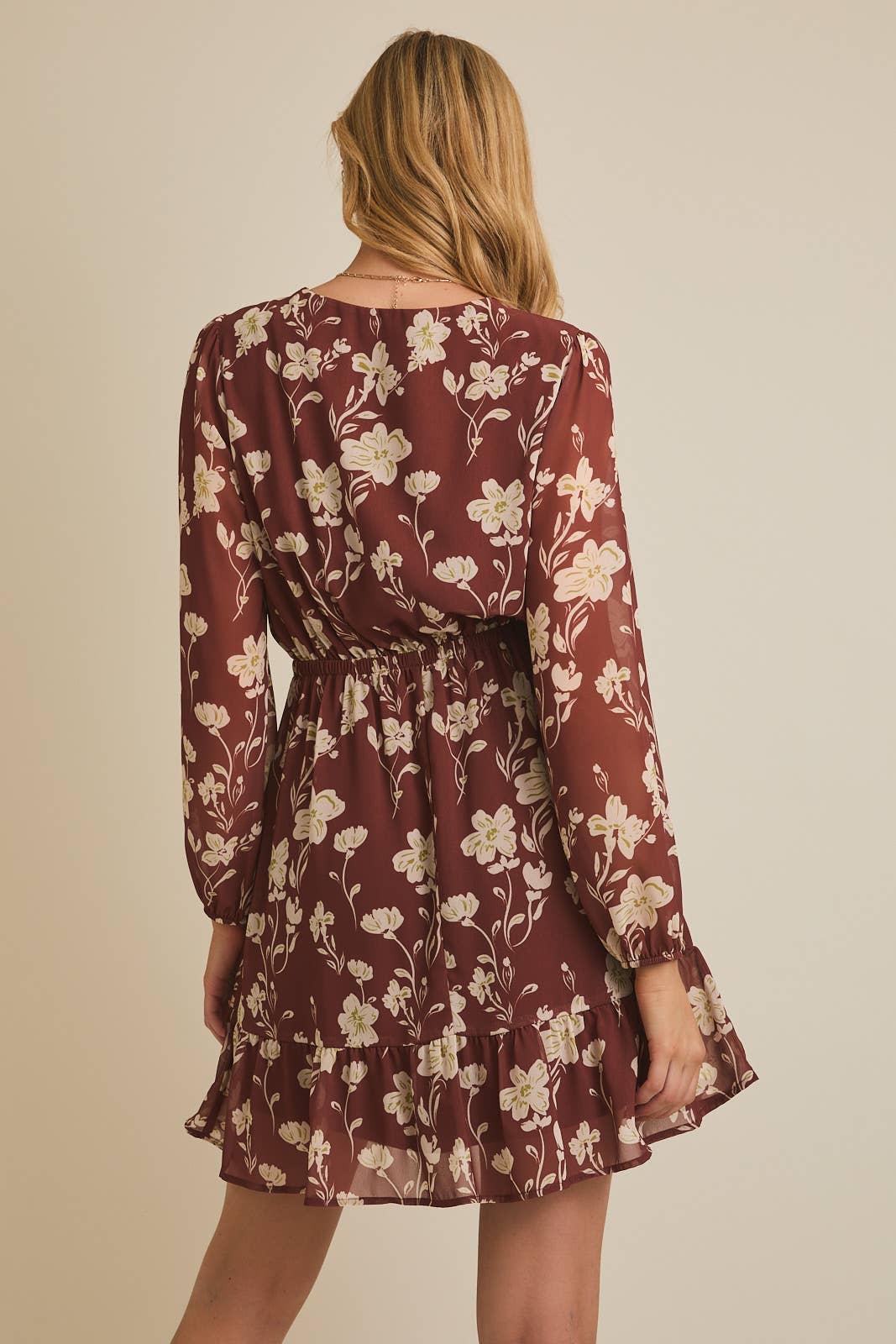 Flare Hem Floral Dress