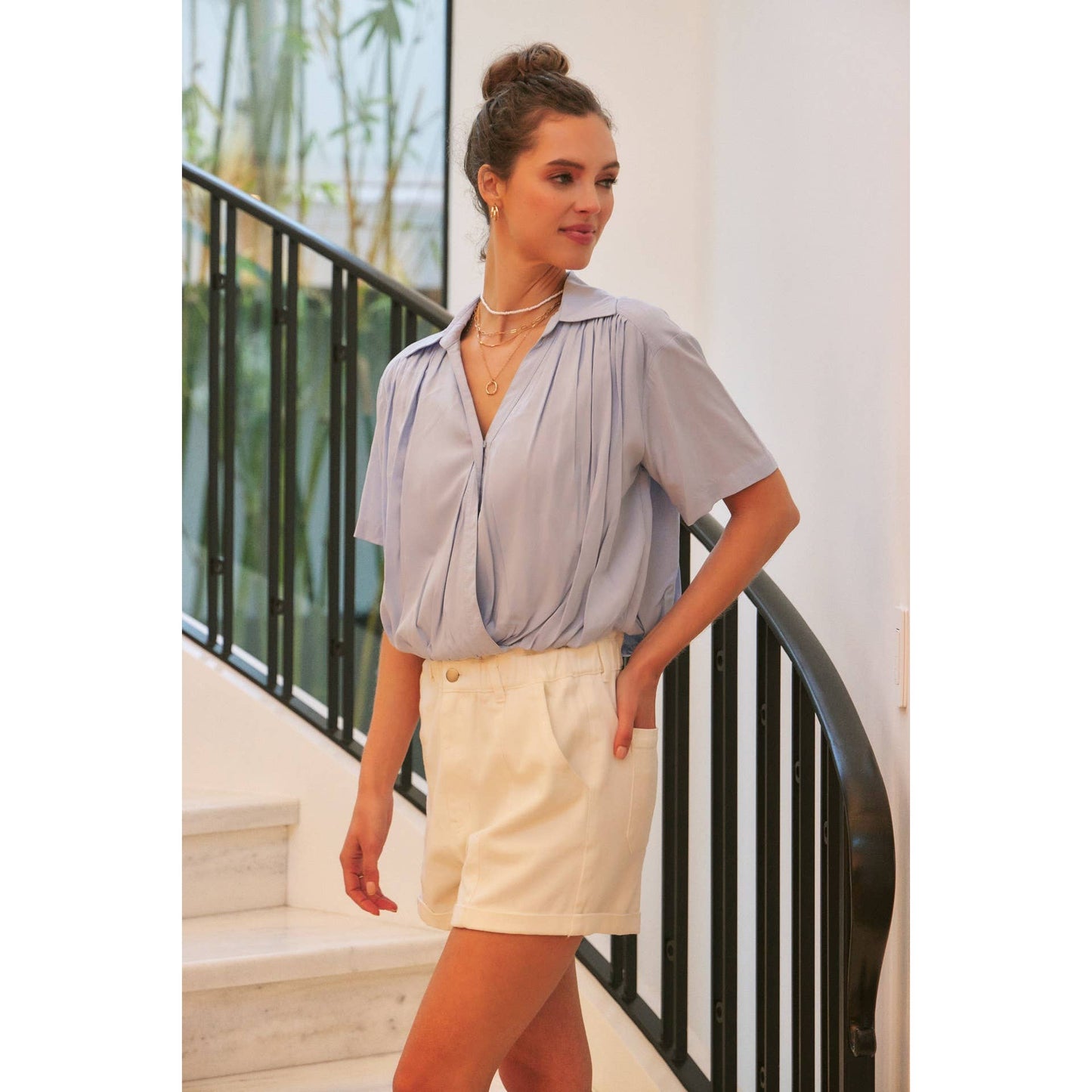 Bubble Hem Blouse