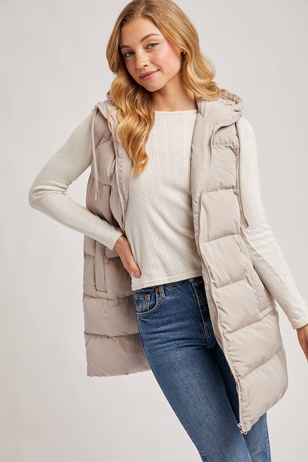 Longline Puffer Vest