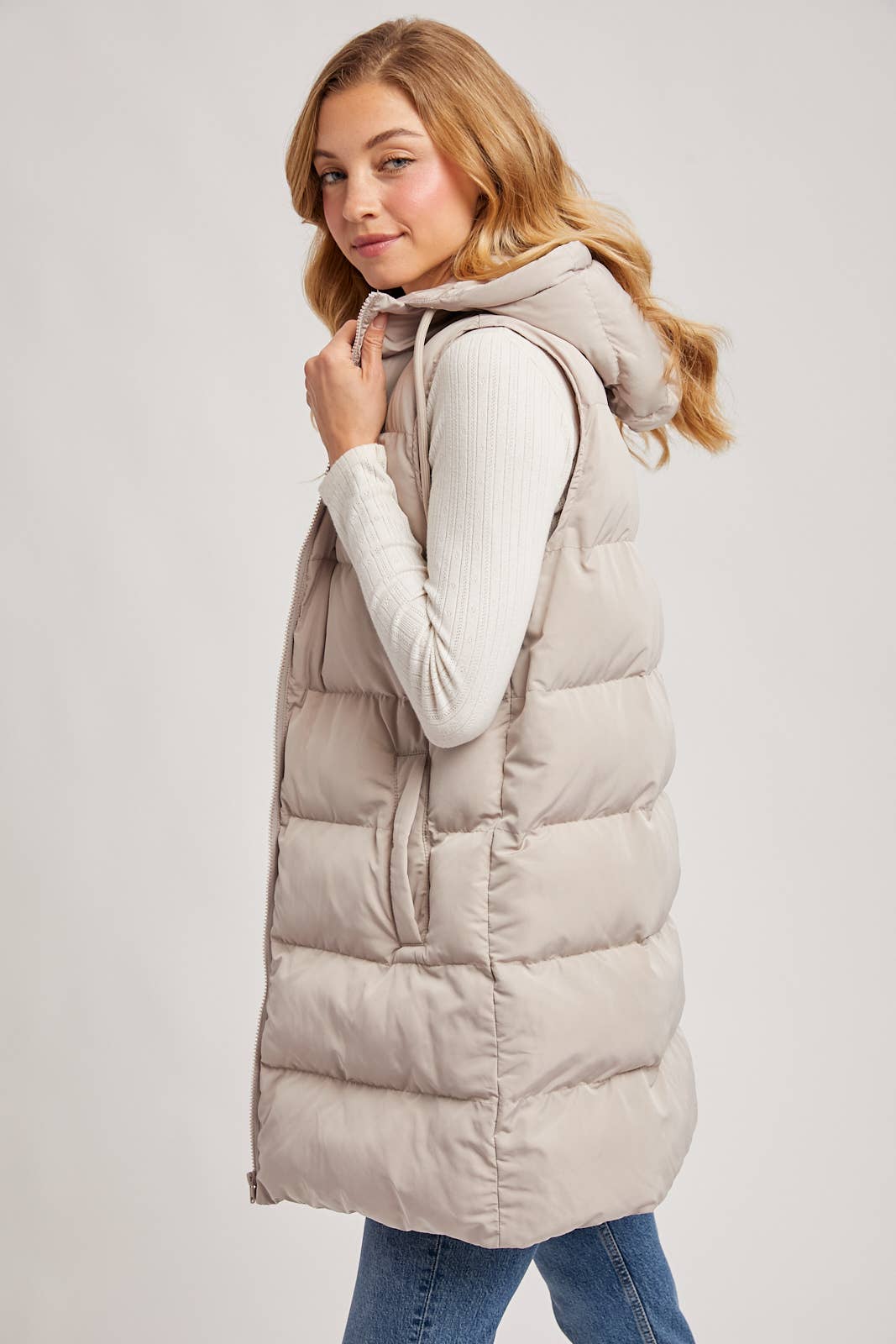 Longline Puffer Vest