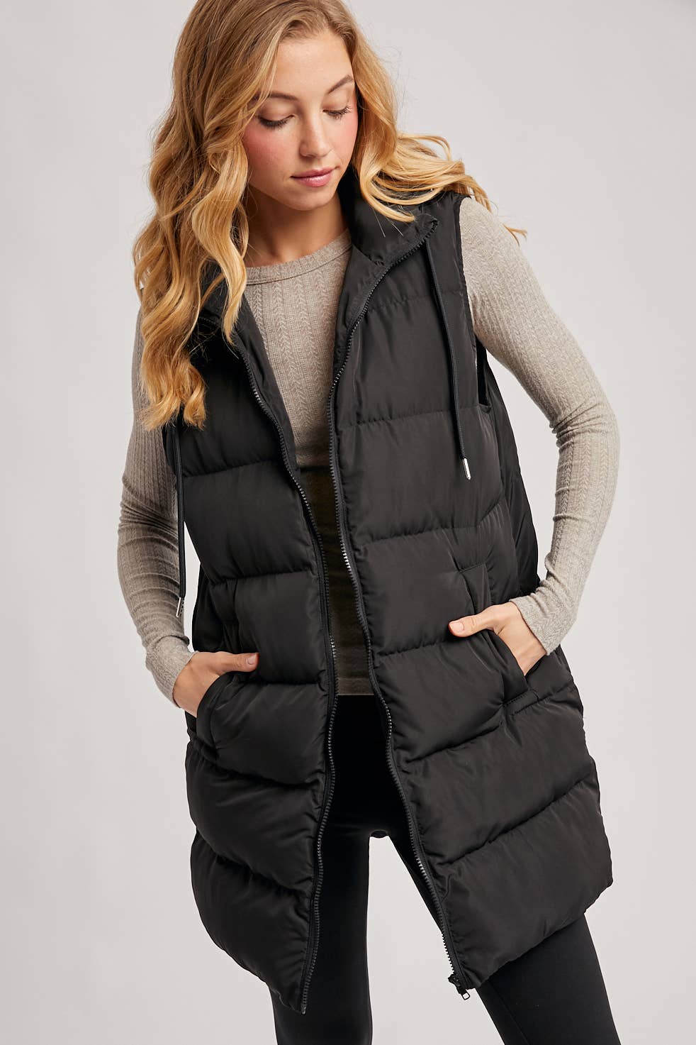 Longline Puffer Vest