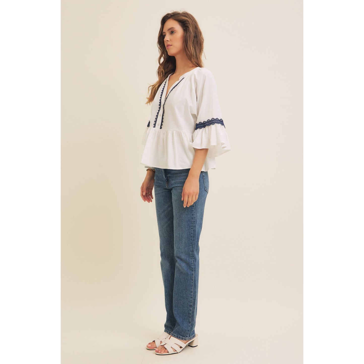 Peplum Trim Top
