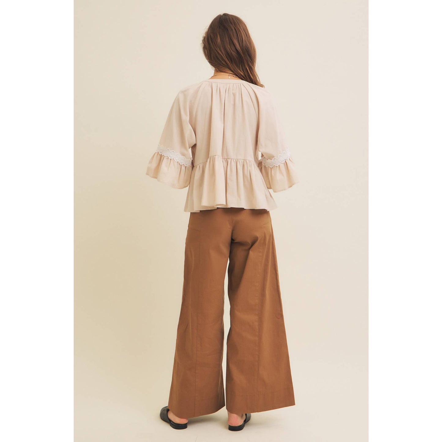 Peplum Trim Top