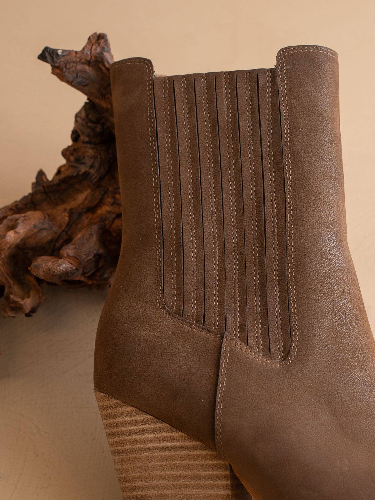 The Lydia | Coffee Suede Pointed Toe Western Bootie