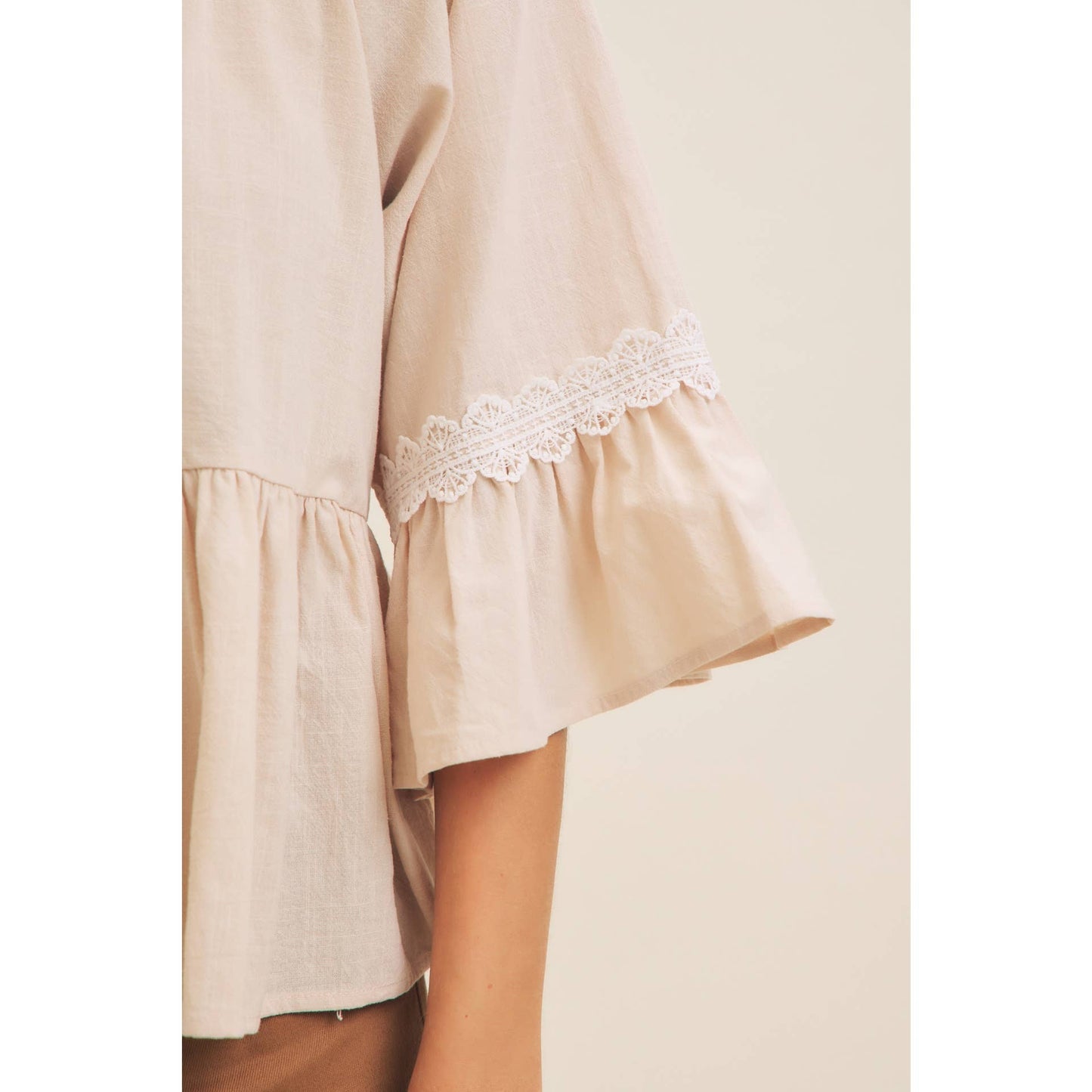 Peplum Trim Top