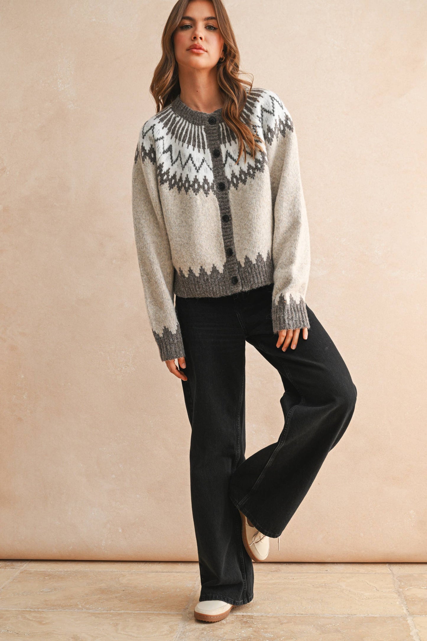 Pattern Knit Cardigan