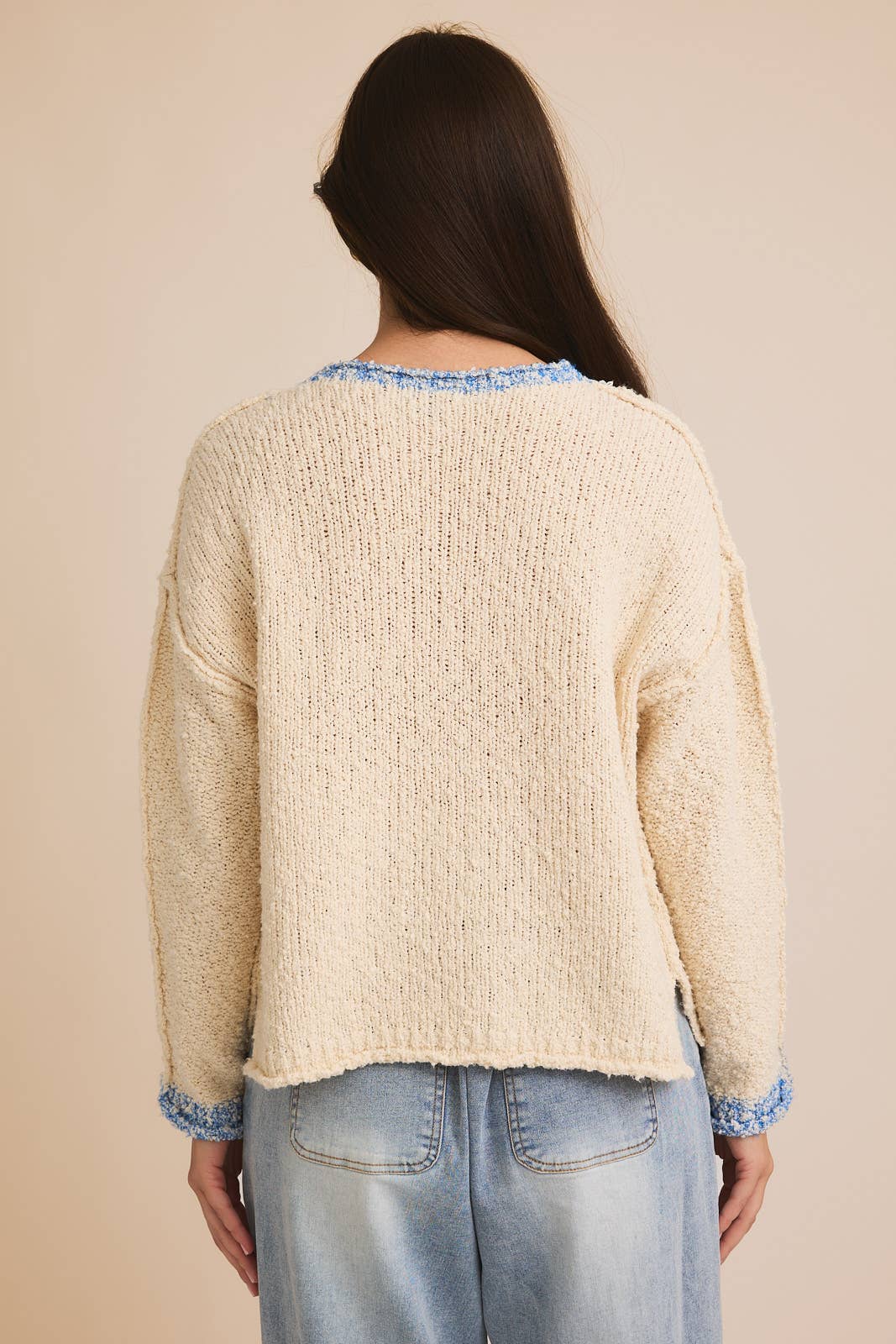 Boat Neck Long Sleeve Sweater