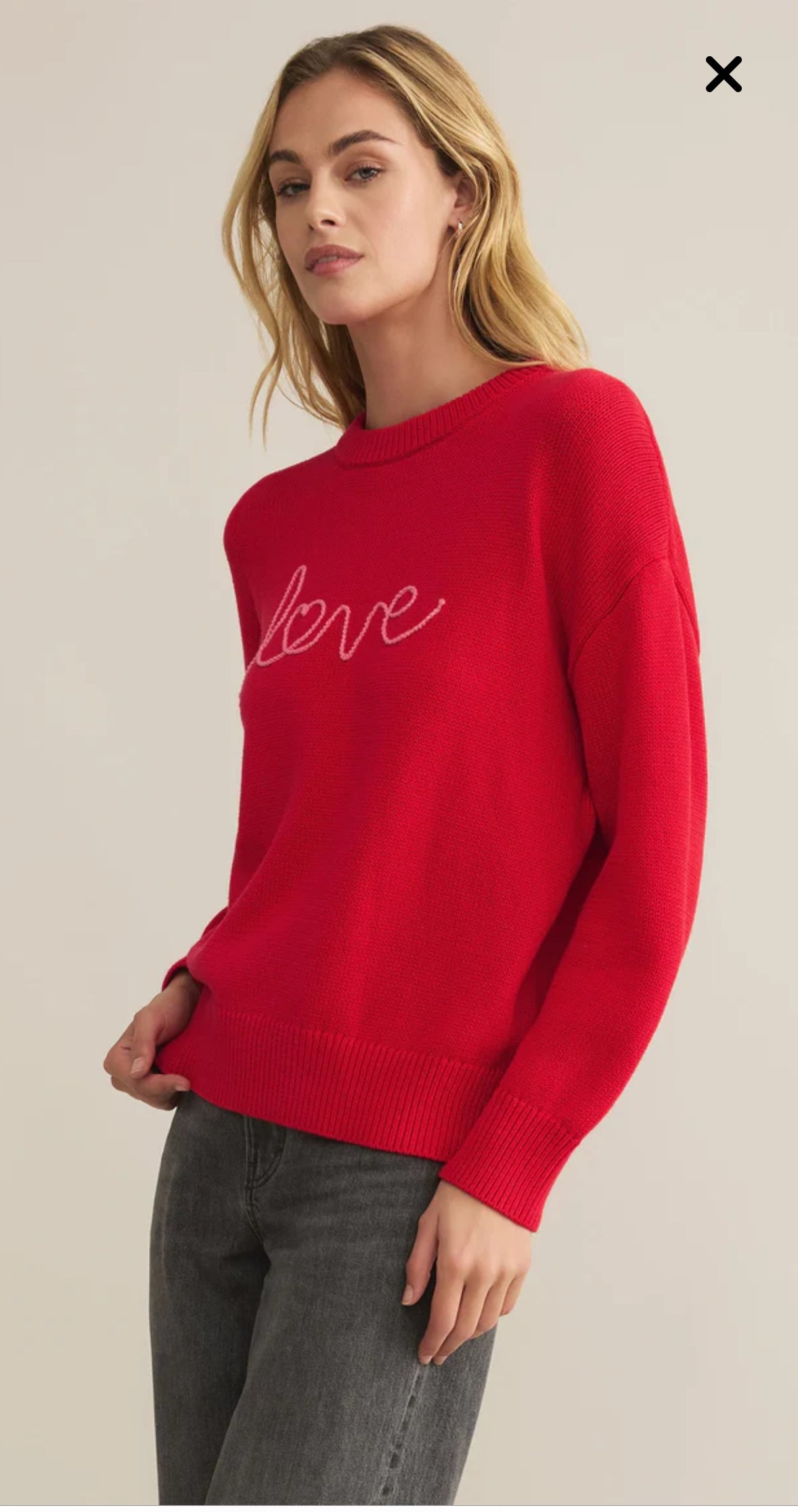 Love Notes Boyfriend Sweater by Z Supply