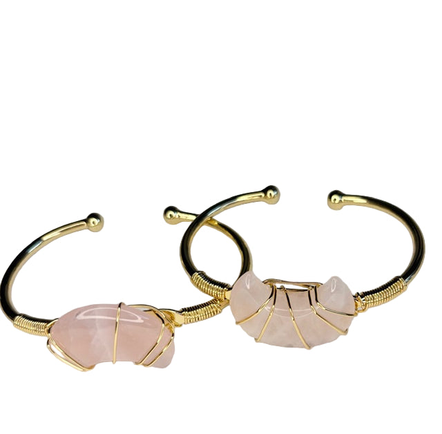 508 Rose quartz moon bracelet