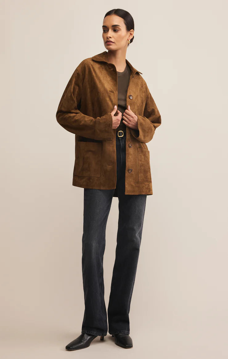 Decker Suede Chore Jacket by ZSupply