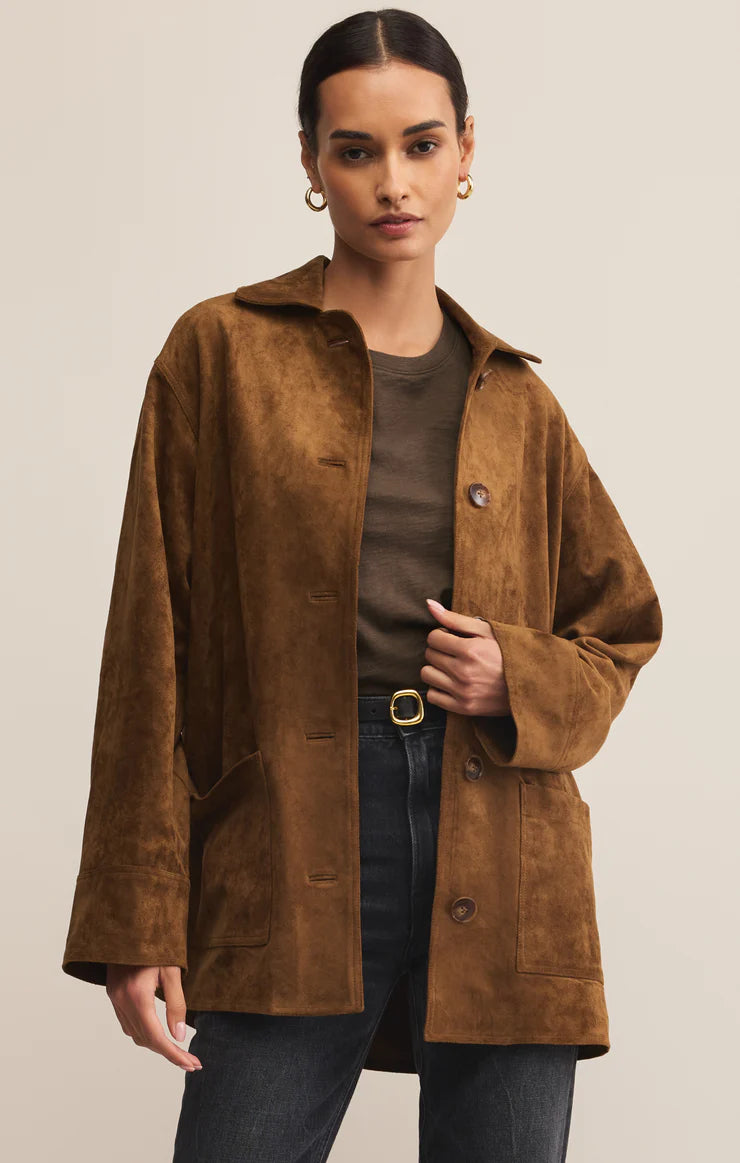 Decker Suede Chore Jacket by ZSupply