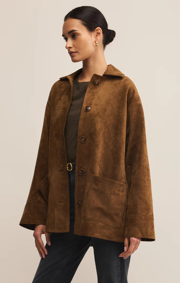 Decker Suede Chore Jacket by ZSupply