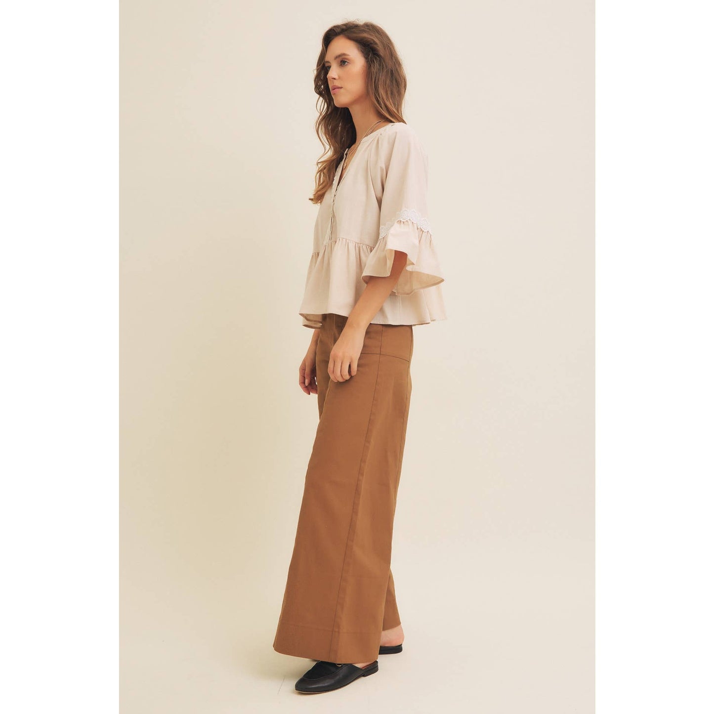 Peplum Trim Top