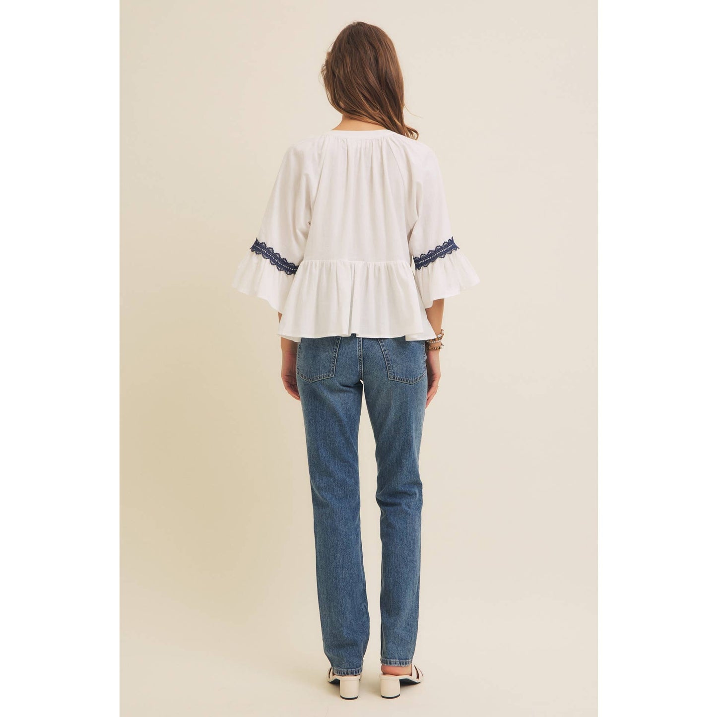 Peplum Trim Top