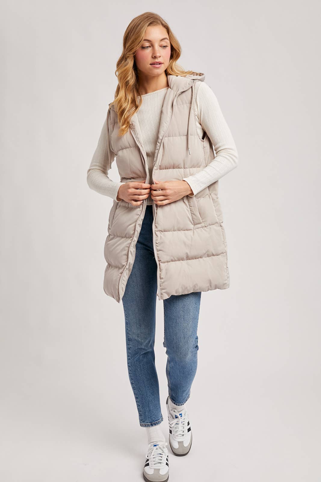 Longline Puffer Vest