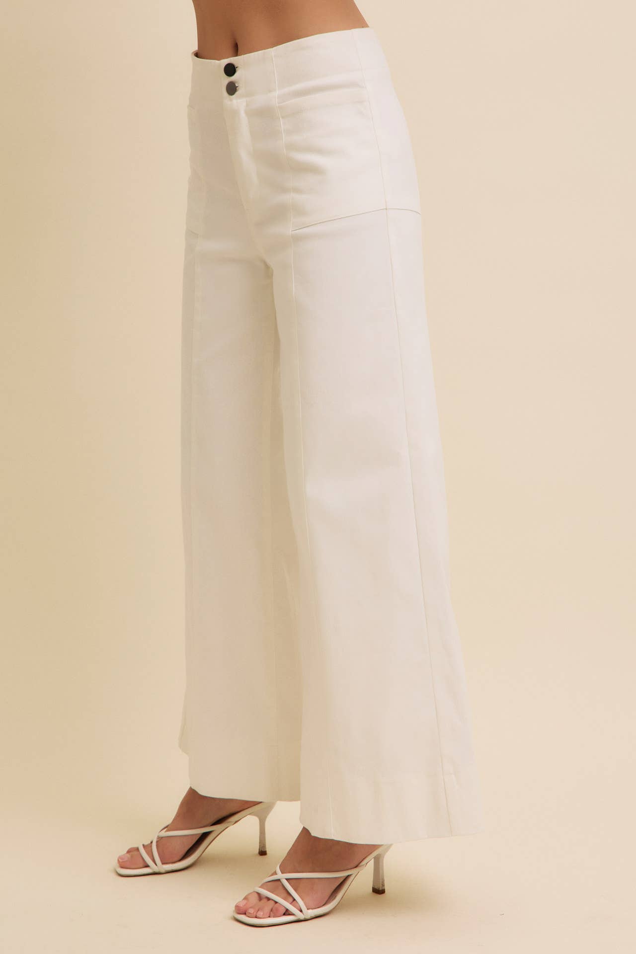 Wide Leg Twill Pants