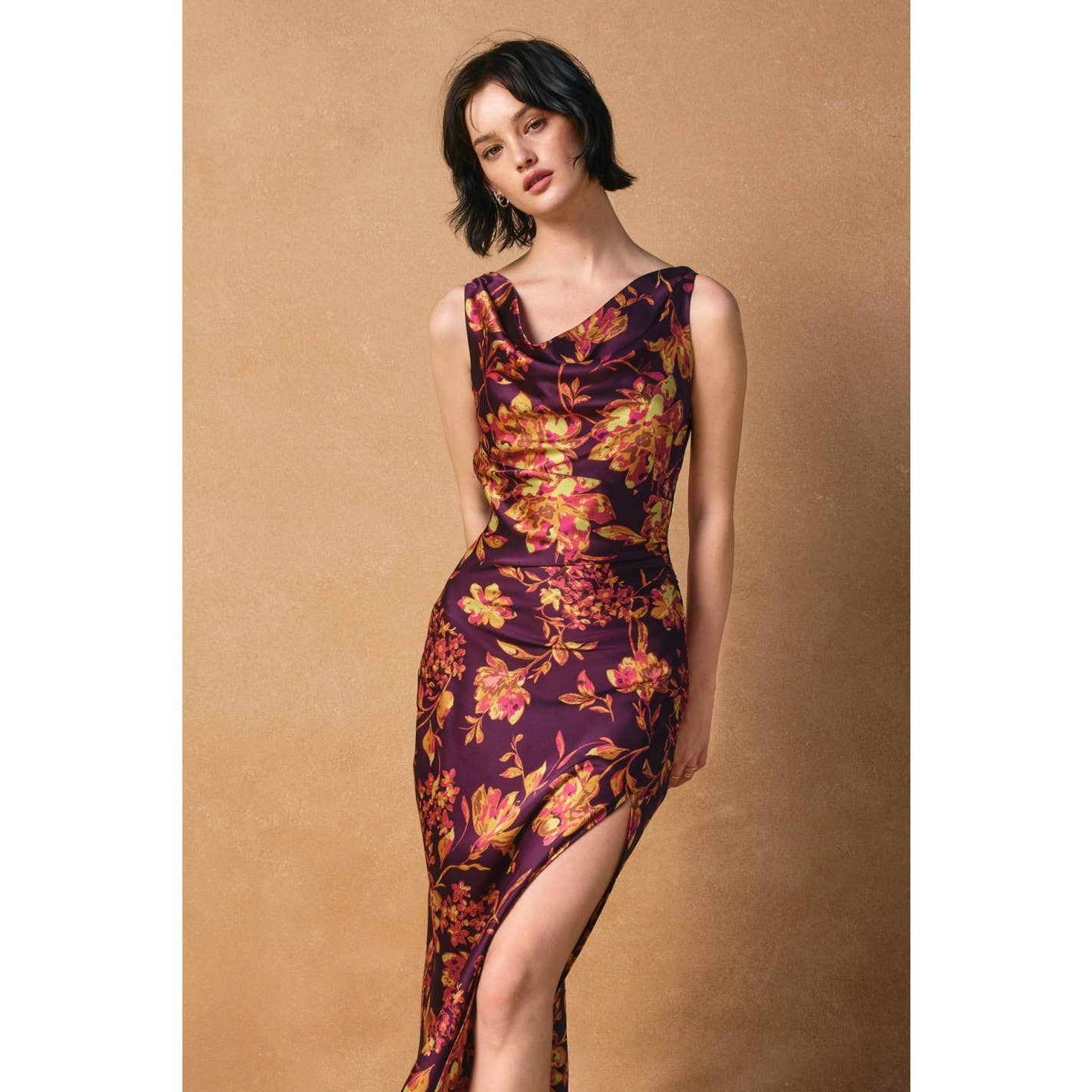Carlie Drape Neck Dress
