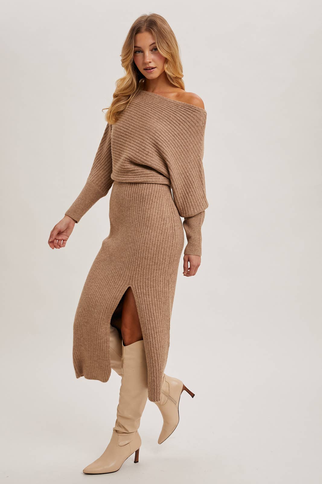 Side Slit Midi Dress