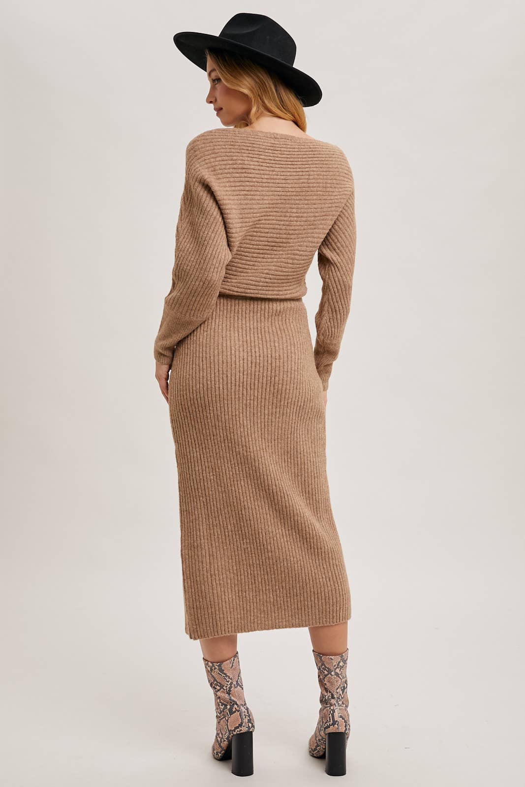 Side Slit Midi Dress