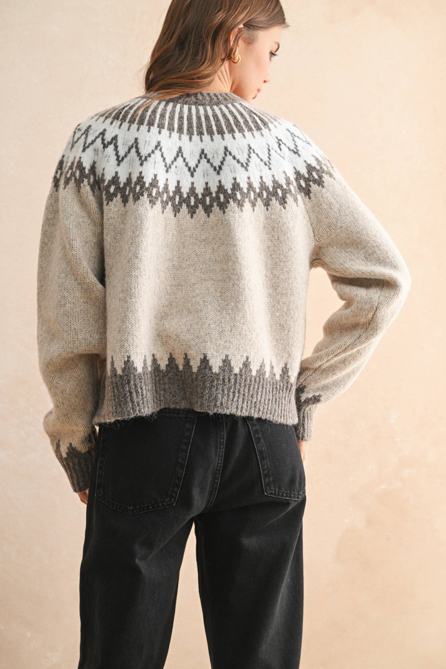 Pattern Knit Cardigan
