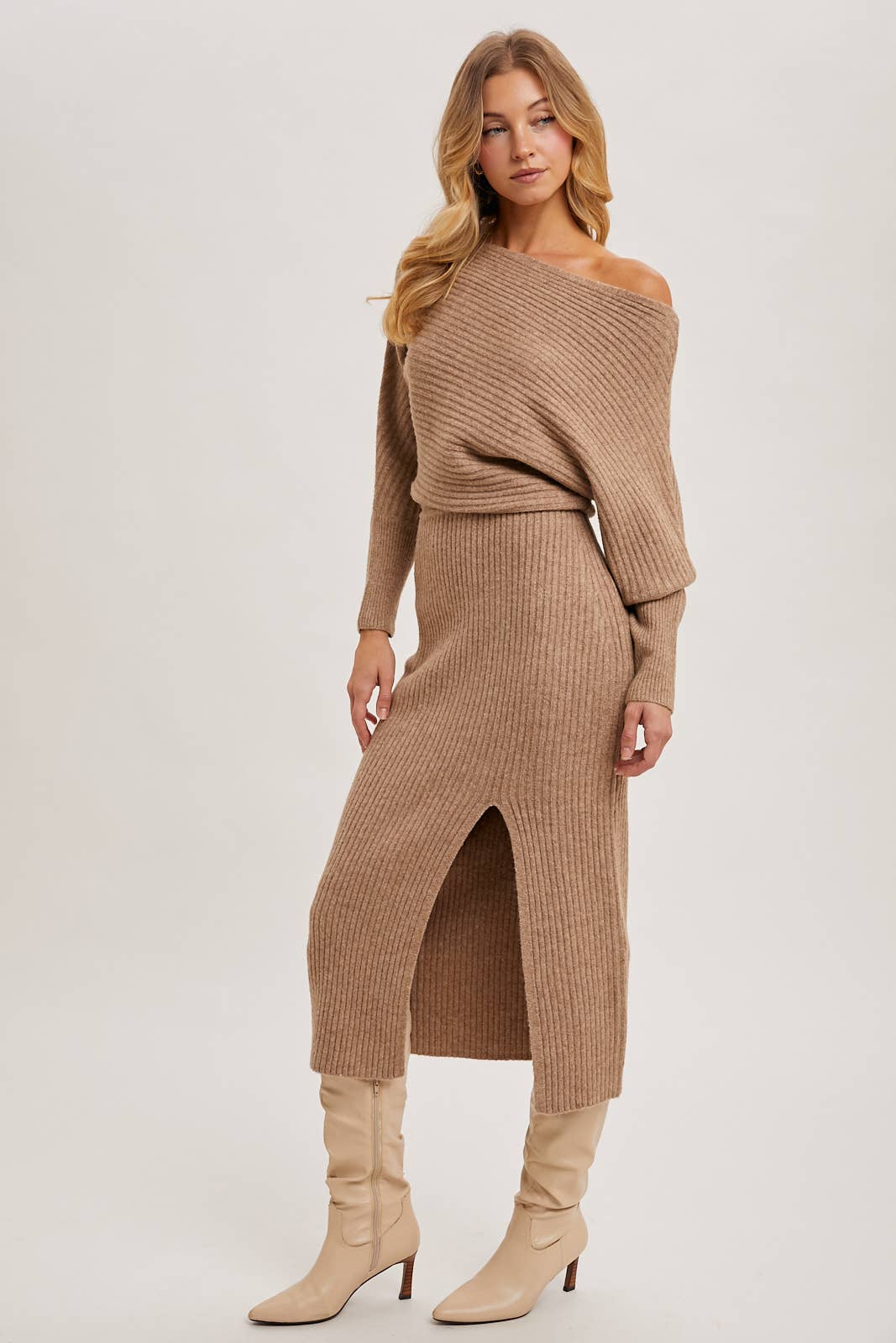 Side Slit Midi Dress