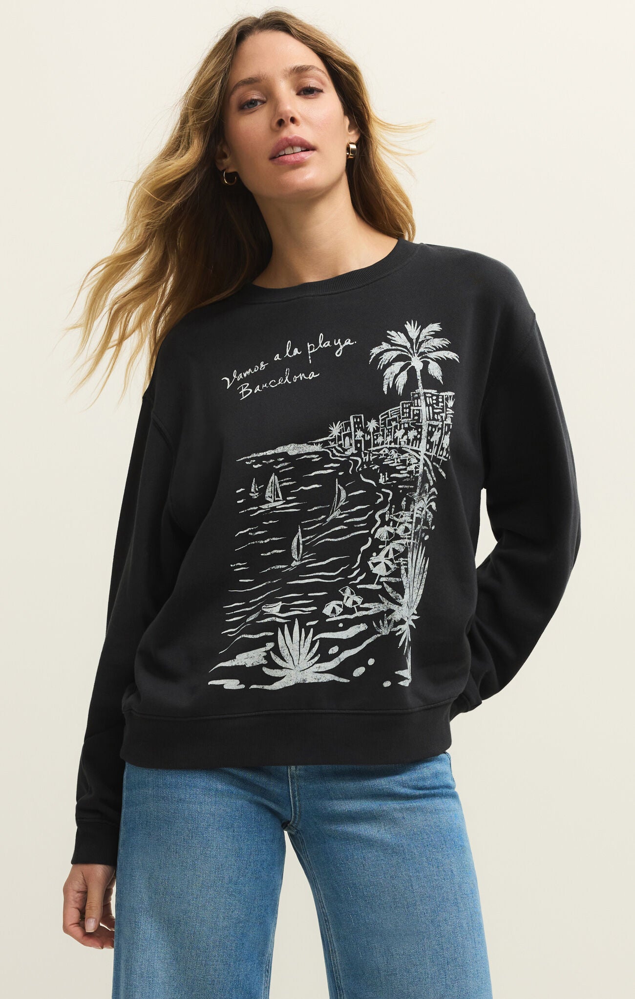 Z supply La Playa Boyfriend Sweatshirt