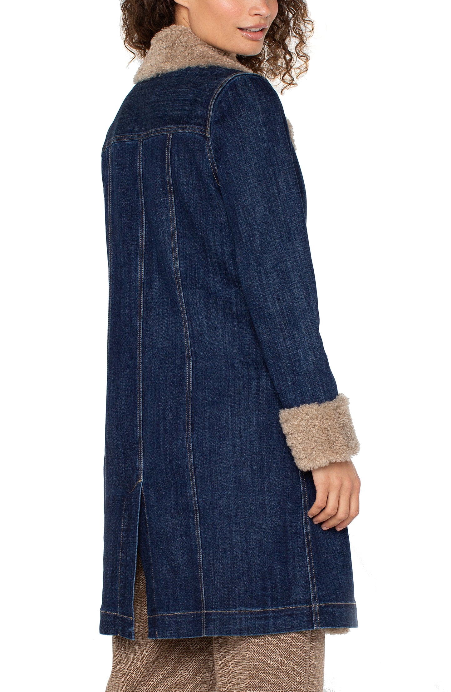Sherpa Trim Trench Coat by Liverpool