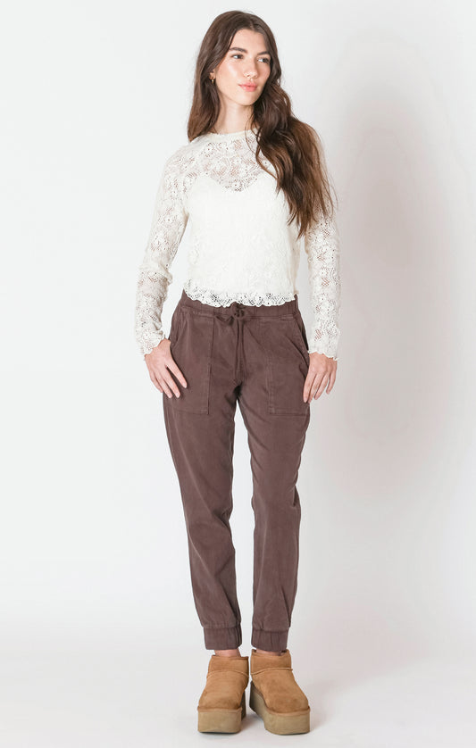 Dex Clothing Exposed Seam Lace Top