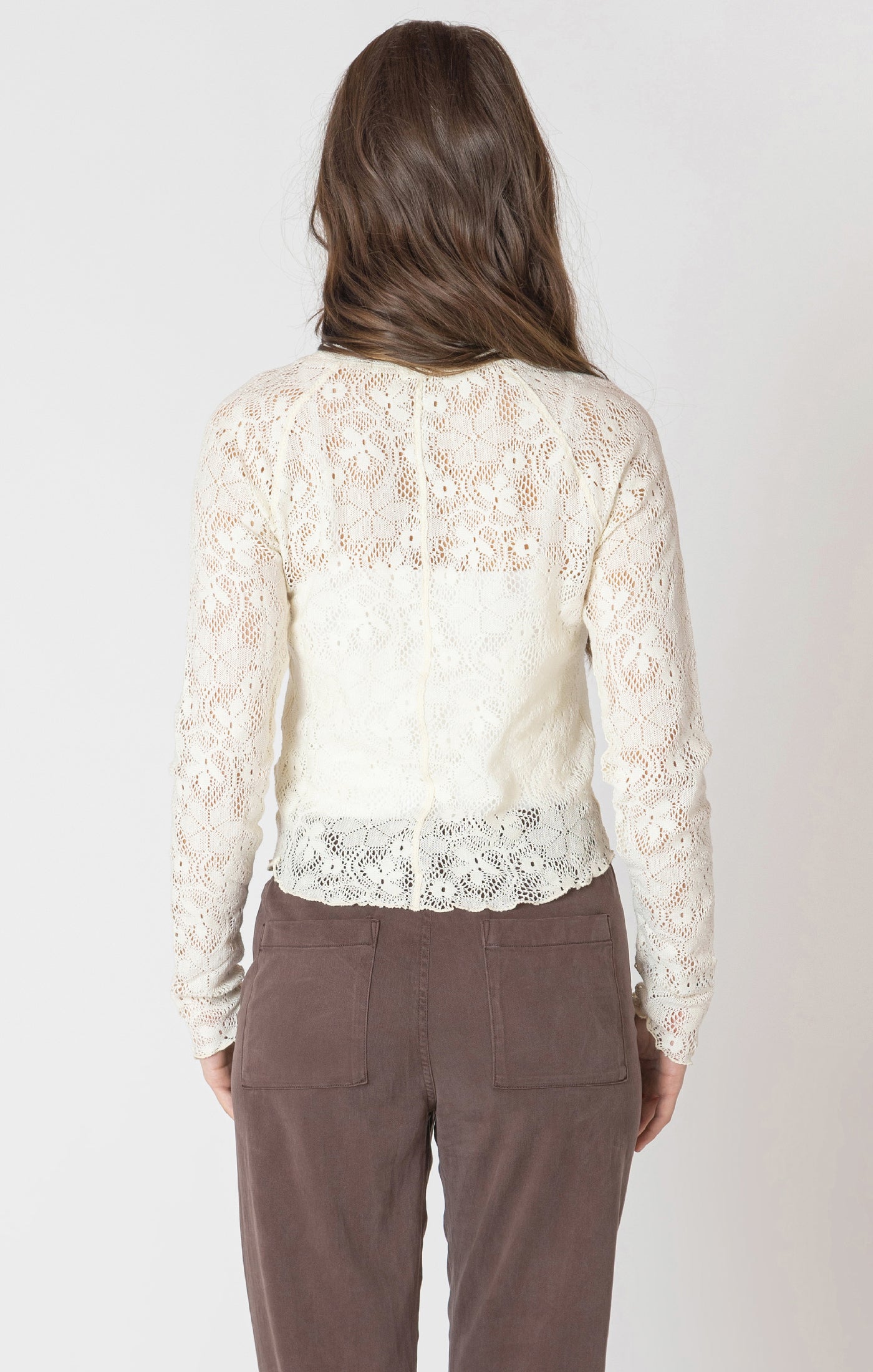 Dex Clothing Exposed Seam Lace Top