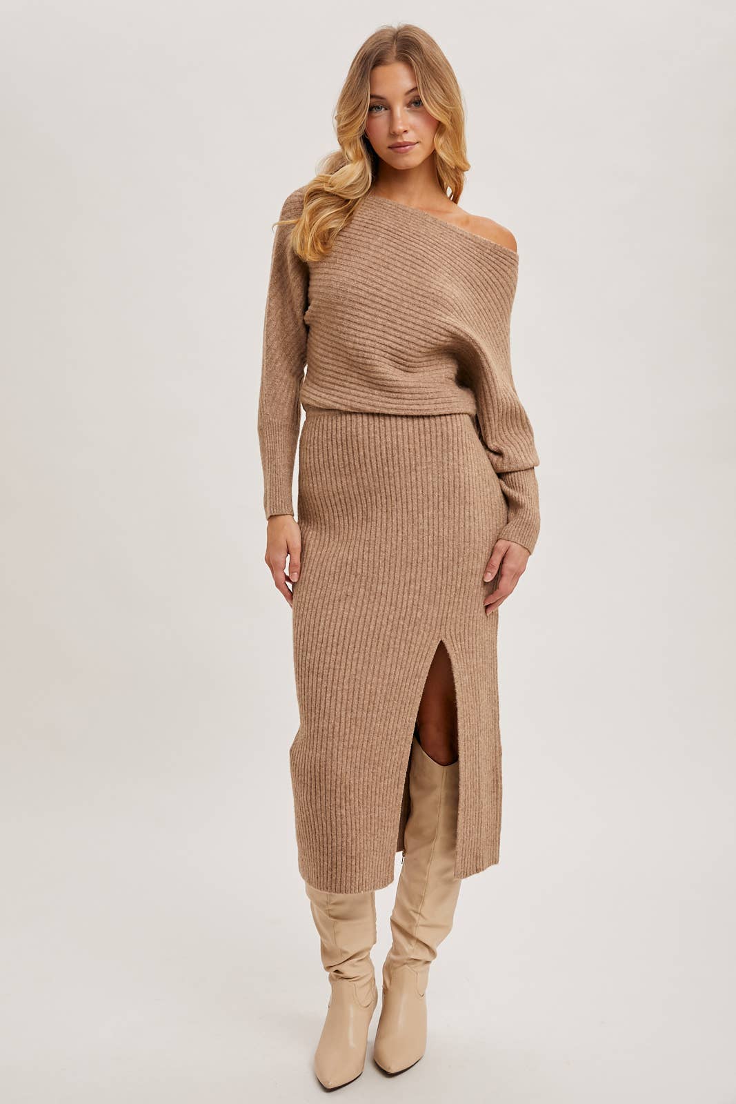 Side Slit Midi Dress