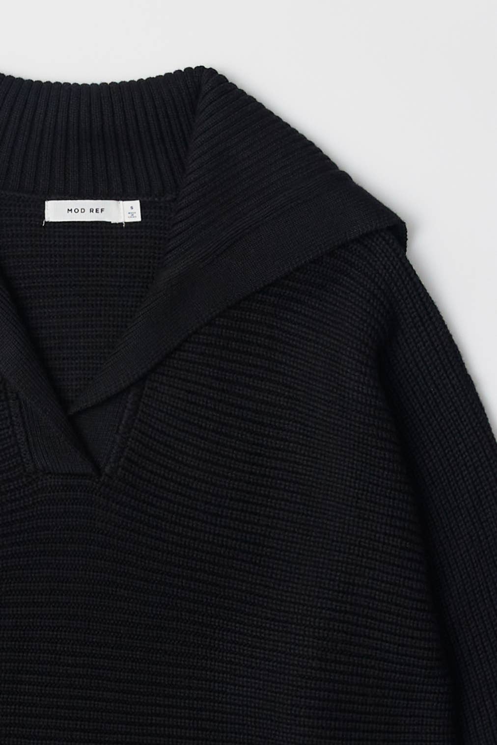 The Brixley Sweater | Ribbed Wide-Collar Sweater