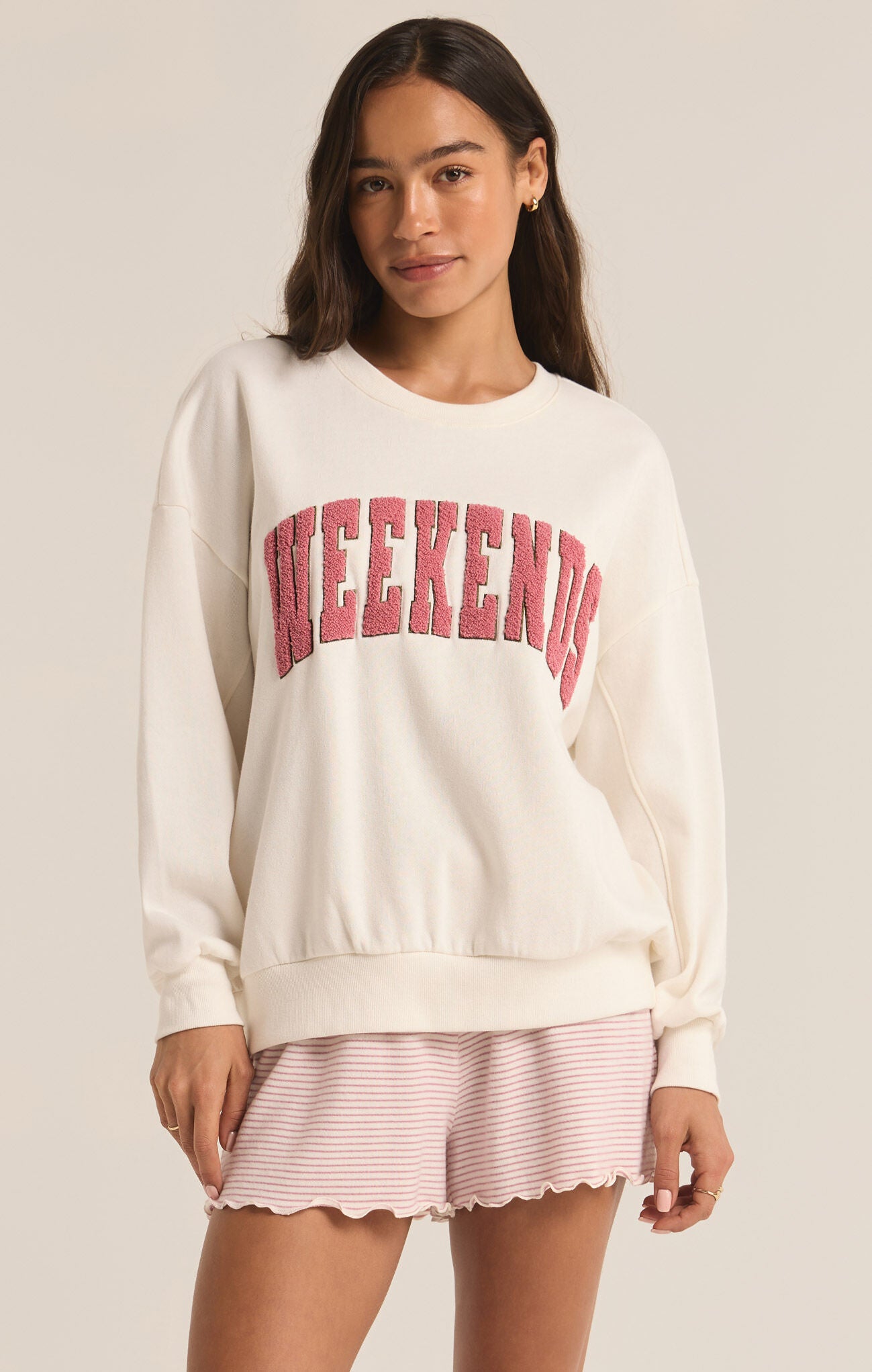 Oversized Weekends Sweatshirt by Z Lounge