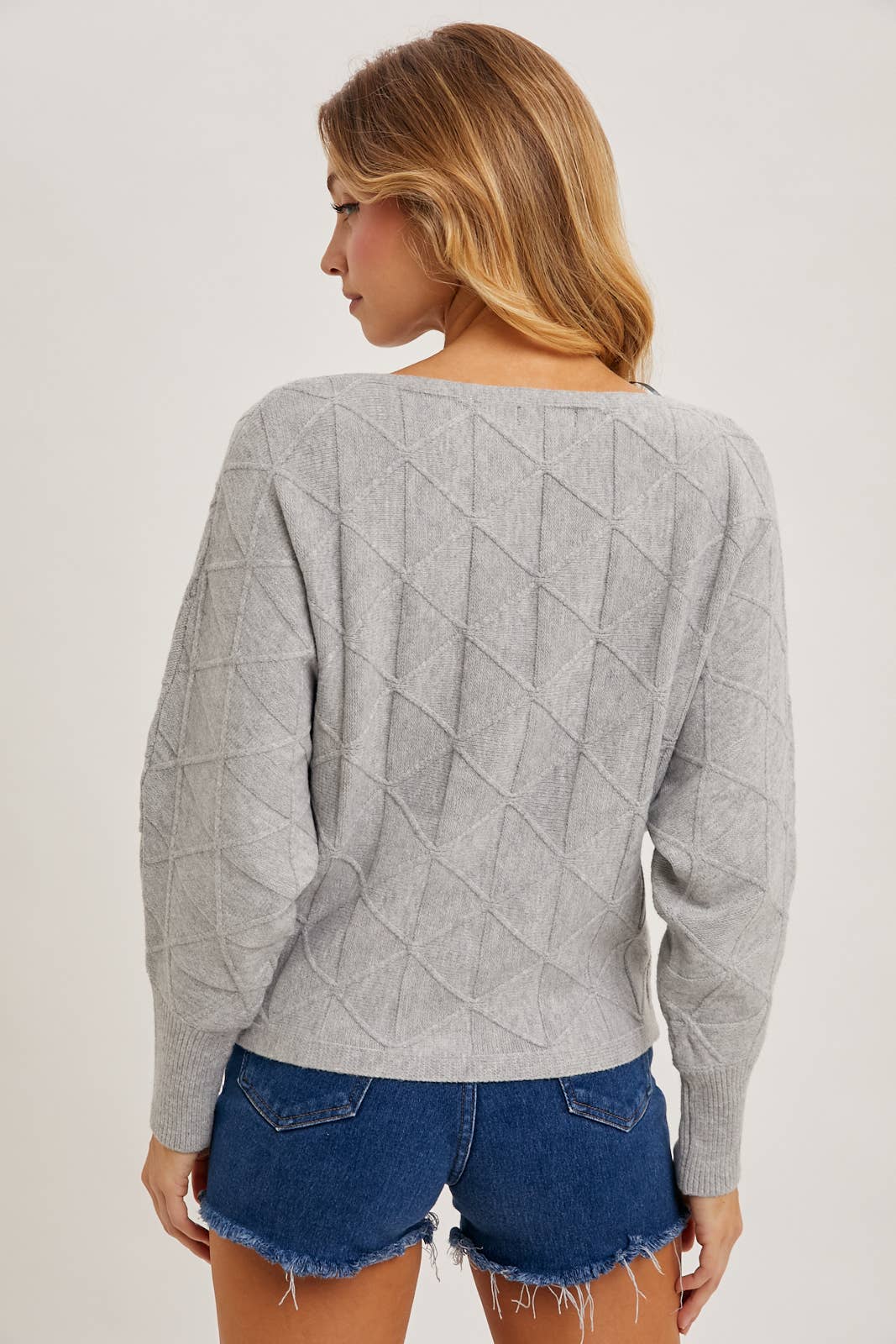 Boat Neck Diamond Sweater