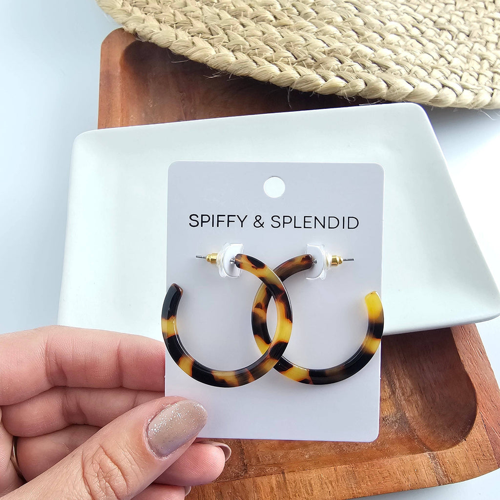 Camy Hoops - Tortoise // Jewelry, Earrings, Fall