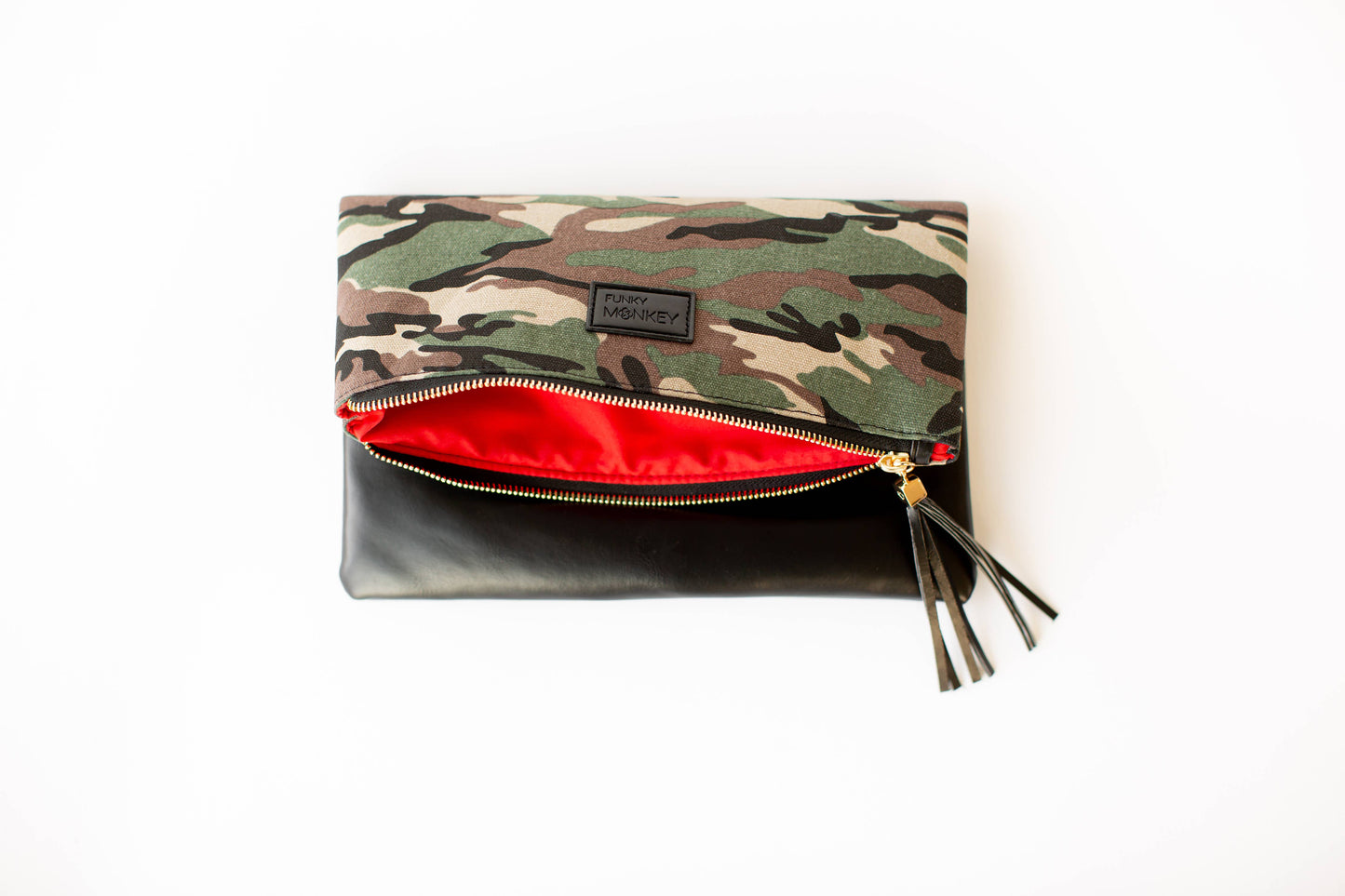 Fold Over-Camo & Black w Red