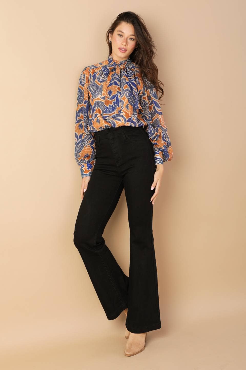 A printed woven top - IT13429