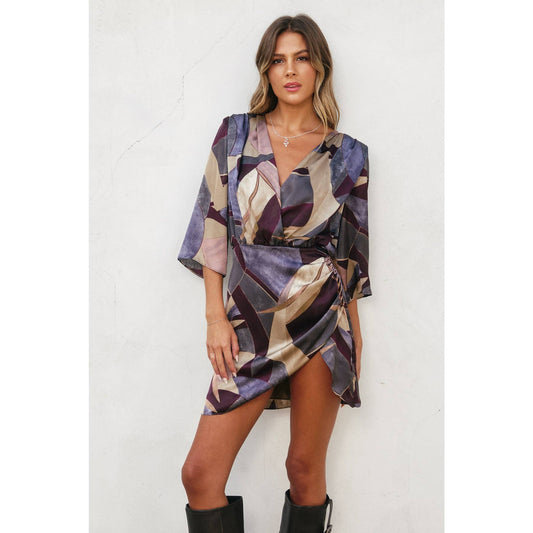 Notable Sensation Surplice Mini Dress
