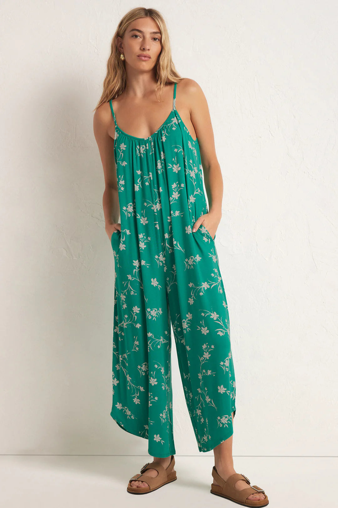 Flared Floral Jumpsuit