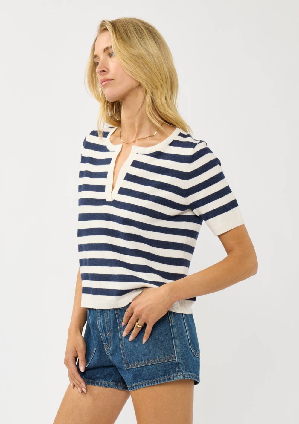 Stripe Polo Top