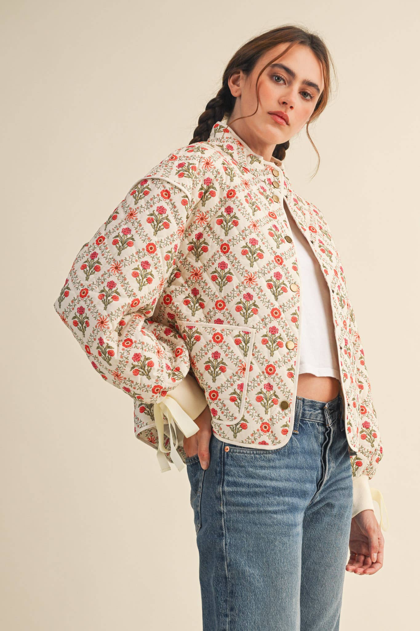 Quilted Floral Jacket