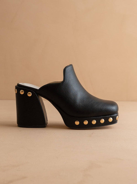 The Sierra | Black Platform Clog Mule