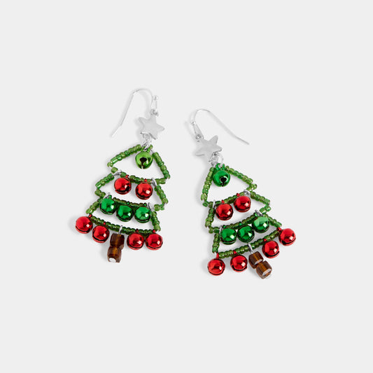 Jingle Ball Christmas Tree Earring - Christmas