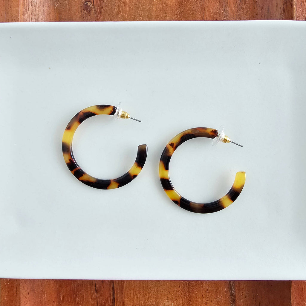 Camy Hoops - Tortoise // Jewelry, Earrings, Fall