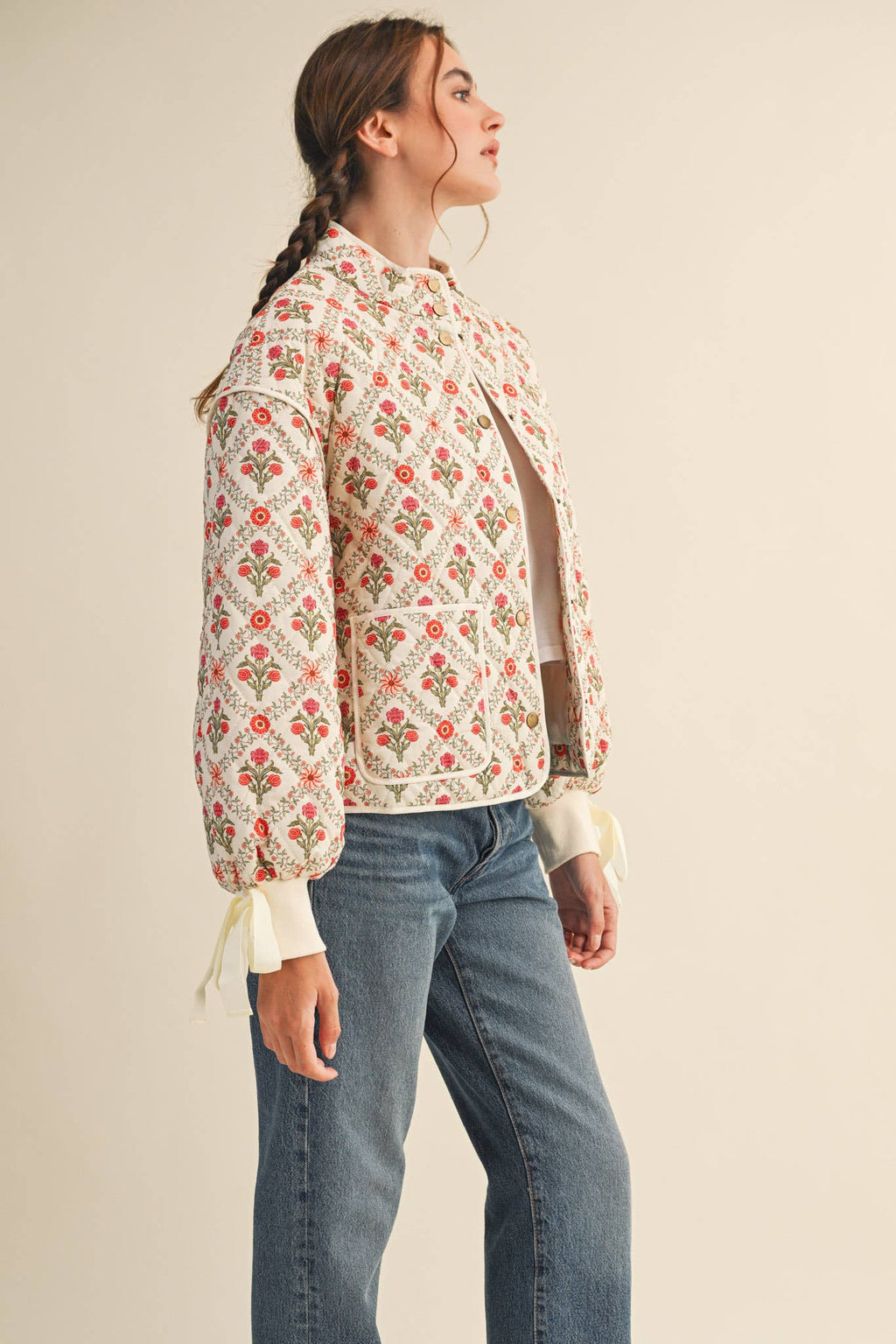 Quilted Floral Jacket