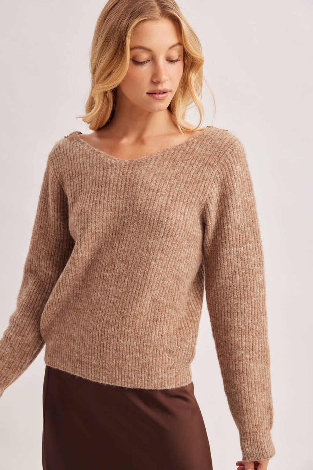 Back Lace Sweater