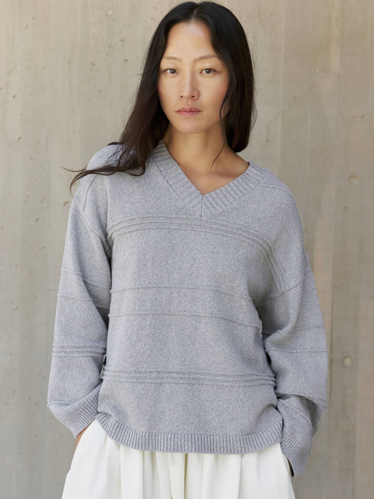 The April Sweater | V-Neck Ribbed Sweater