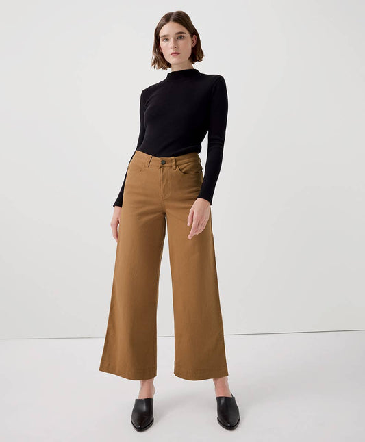 Women's Stretch Twill Denim Wide Leg Pant